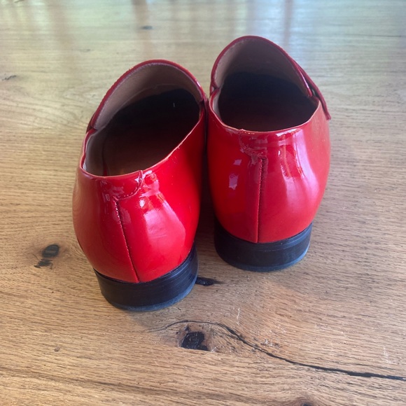 Halogen Almond Toe Red Patent Leather Loafers Women’s 8 1/2 Preloved - Picture 3 of 8
